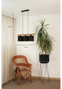 Brilagi - Lampadario a sospensione con filo FOREST 3xE27/15W/230V pino/nero