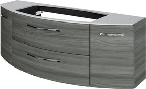 Mobile da bagno sospeso sotto lavabo L 139 x H 49.2 x P 46.2 cm grigio, 2 cassetti, 2 ante PELIPAL Cassca