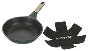 Padella antiaderente 22 cm verde con salvapadella