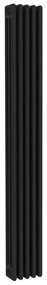 Radiatore acqua calda ERCOS Comby in acciaio 3 colonne, 5 elementi, interasse 1935 mm, nero
