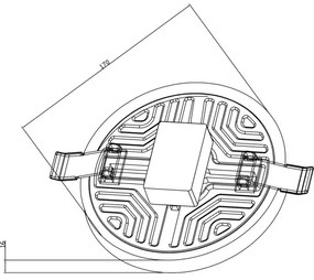 Top Lampada POLAR K 22 - LED Lampada da soffitto ad incasso LED/22W/230V