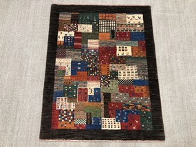 Loribaft Tappeto 100x120 Verde (Iran) Annodato A Mano