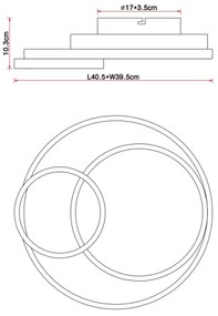 Globo 67237-36 - Plafoniera LED KAMILLA LED/36W/230V