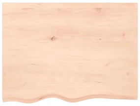 Ripiano a parete 80x60x6 cm legno massello rovere non trattato