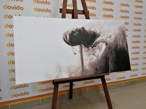 Stampa su tela – Fiore interessante in bianco e nero