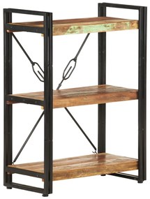 Libreria A 3 Ripiani 60x30x80 Cm İn Massello Di Recupero /