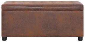 Cassapanca 87,5 cm Marrone in Similpelle Scamosciata