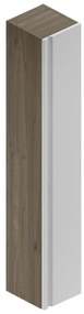 Colonna per mobile bagno Pull 1 anta P 30 x L 30 x H 180 cm rovere cotto/bianco opaco laccato mdf