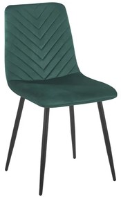 Sedia Kisa Balck Velluto - Verde