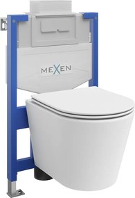 Mexen set WC ad incasso telaio Fenix XS-U con vaso WC Rico e sedile a chiusura rallentata, bianco opaco - 68530724001