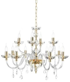 Lampada a sospensione 12 luci - cristallo e vetro D85 cm BRIGIDA