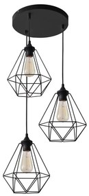 Lampadario a sospensione con filo KARO 3xE27/15W/230V