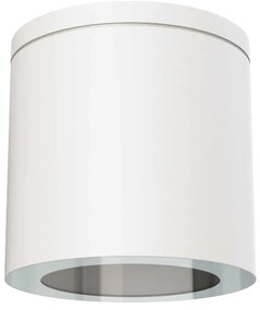 Applique da soffitto IP54 GU10 in Alluminio e Vetro - Bianca