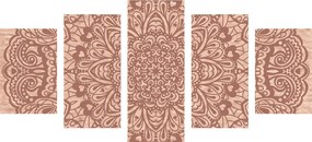 Quadri 5 pezzi – Mandala floreale