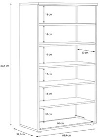 Scarpiera ETON bianco/grigio effetto cemento