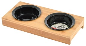 Set di ciotole con supporto in bambù per cane ø 12 cm – Love Story