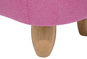 Pouf in tessuto rosa PIGGY Beliani