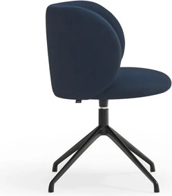 Sedia da pranzo blu scuro in imbottito Mogi – Teulat