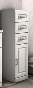 Colonna per mobile bagno Paola BADEN HAUS 3 cassetti 1 anta P 33.5 x L 30 x H 112 cm bianco