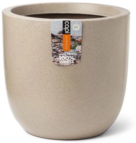 Fioriera Rotonda Waste Smooth 35x34 Cm Beige Terrazzo /