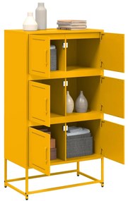 Credenza giallo senape 68,5x38,5x123,5 cm in acciaio