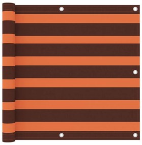 Paravento Balcone Arancione E Marrone 90x600 Cm Tessuto Oxford /