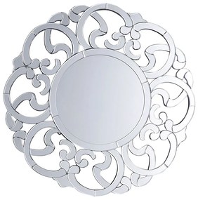 Specchio da parete in argento ⌀ 70 cm MORNAIX Beliani