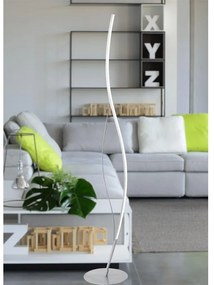 Lampada da terra LED Ares  argento, luce bianco naturale 1500 lumen NOVECENTO