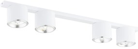 Lampadario da Soffitto in Acciaio AR111 NANO 4 Nero/Bianco 4xAR111