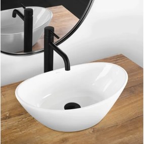 REA-U6802 - Lavabo da appoggio KATE 27x45 cm ceramica/bianco lucido