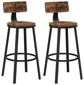 Sgabello da bar AVEN marrone/nero