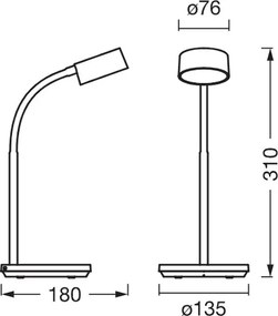 Osram - Lampada da tavolo dimmerabile a LED OFFICE LINE LED/4,8W/230V bianca