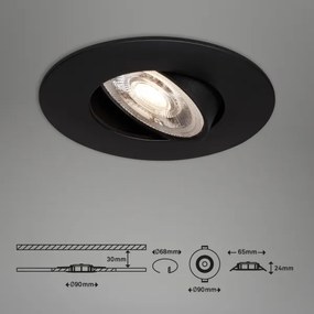 Briloner - SET 3x Lampada LED da incasso per bagni LED/4,9W/230V IP23