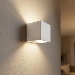 Applique da Parete Cubica G9 in Gesso Pitturabile