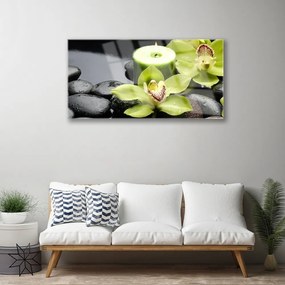 Quadro acrilico Fiori di orchidea 100x50 cm