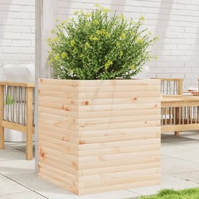 Fioriera Da Giardino 60x60x68,5 Cm İn Legno Massello Di Pino /