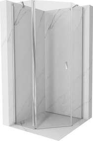 Mexen Mist cabina doccia pentagonale a battente 90 x 90 cm, trasparente, cromo - 8A8-090-090-01-00