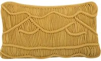 Cuscino Decorativo Giallo Cotone Macram 30 x 50 cm Corda Boho Retro Decor Accessori