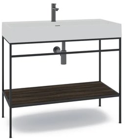 Mobile sottolavabo e lavabo Outline per vasca centrale nero L 100 x H 89 x P 45.5 cm