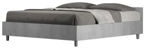 Letto matrimoniale contenitore 160x190 cemento Nuamo