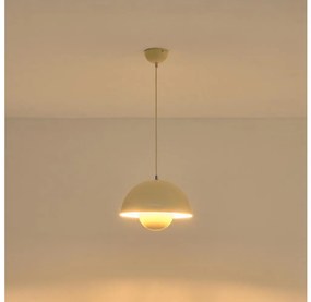 Lampadario a sospensione con filo 1xE27/15W/230V color crema