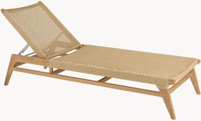 Lettino prendisole in legno di teak Valeria