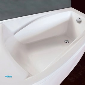 Treesse "App" Vasca Da Bagno 100x150 Con Telaio Pannello Frontale e 1 Pannello Laterale Bianco Lucido