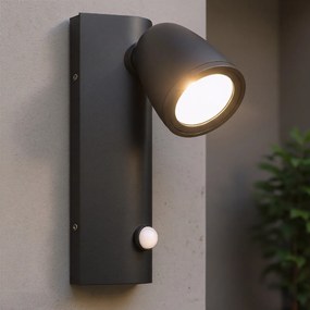 Applique da Esterno GU10 IP65 con Sensore Movimento AXIS - Nera