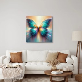 Quadro su tela – Farfalla nei toni dell’arcobaleno