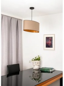 Duolla - Lampadario a sospensione con filo OVAL VEGAN 1xE27/15W/230V beige