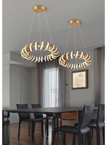 Lampadario dorato ø 55 cm Curl – Trio