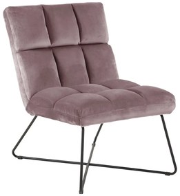Poltrona rosa con rivestimento in velluto Alba – Actona