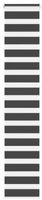 Tenda A Rullo Zebra Nero Larghezza Tessuto 40,9 Cm Poliestere /
