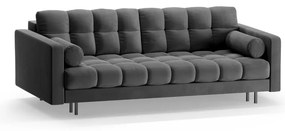 Divano grigio scuro allungabile/con contenitore con rivestimento in velluto 222 cm Bali – Cosmopolitan Design